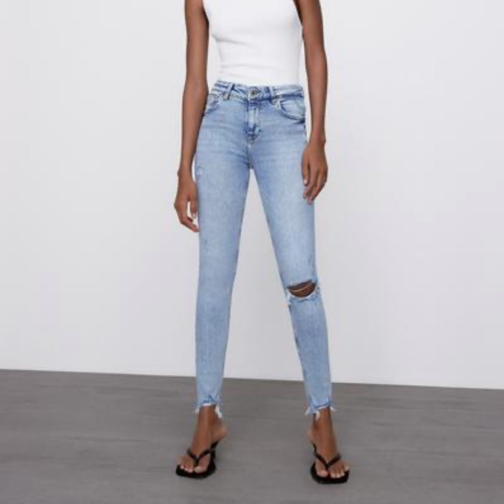 Zara Light Blue Skinny Jeans